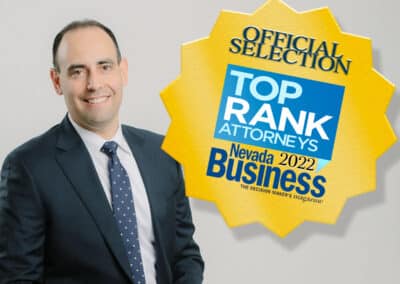 Stephen Shulman Named TOP RANKED Attorney by Nevada Business Magazine