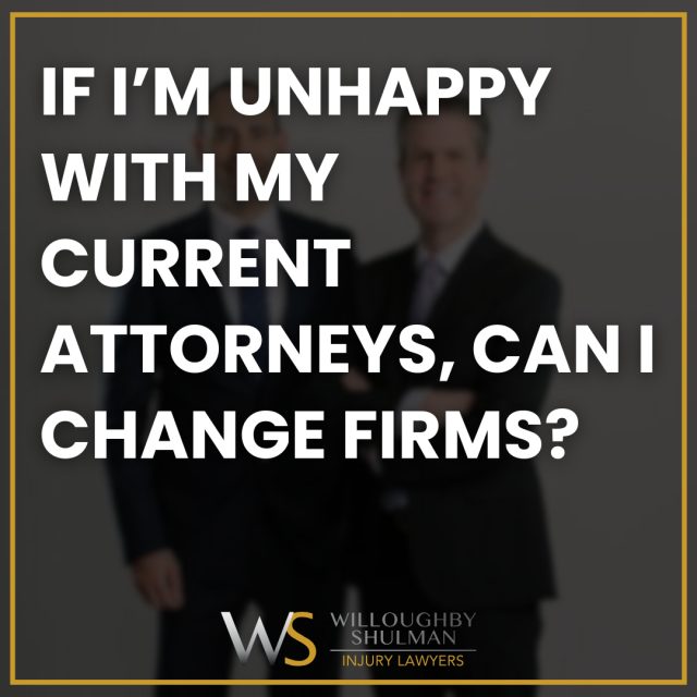 You generally can change firms, but the longer your current lawyer has worked on your case, the more complex it might become. It's crucial to find a firm with specific expertise in personal injury, as it's a specialized field. Willoughby Shulman Injury Lawyers are veteran litigators ready to provide exceptional representation. ⁠
⁠
Get a free consultation: (702) 852-6688⁠
⁠
#changeattorney #personalinjury #legalrights #lasvegaslawyer #willoughbyshulman #secondopinion #expertlawyers #legaladvice